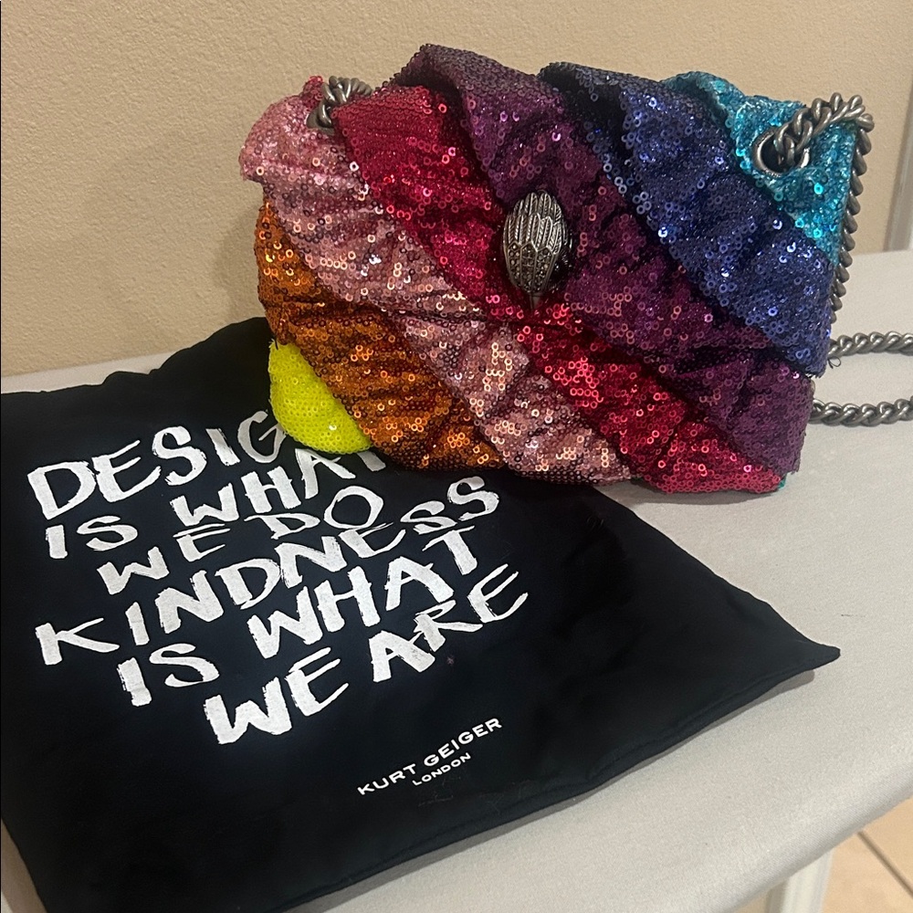 Kurt Geiger Rainbow Sequin Shoulder Bag